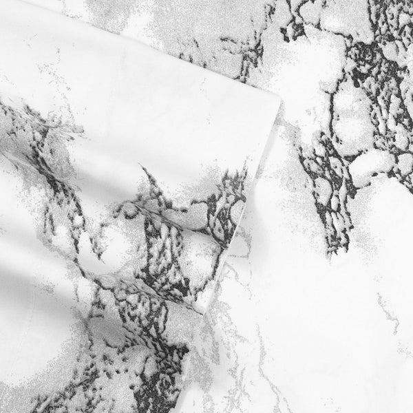 Sweet Home Collection Comforter & Marble Print Sheet Set