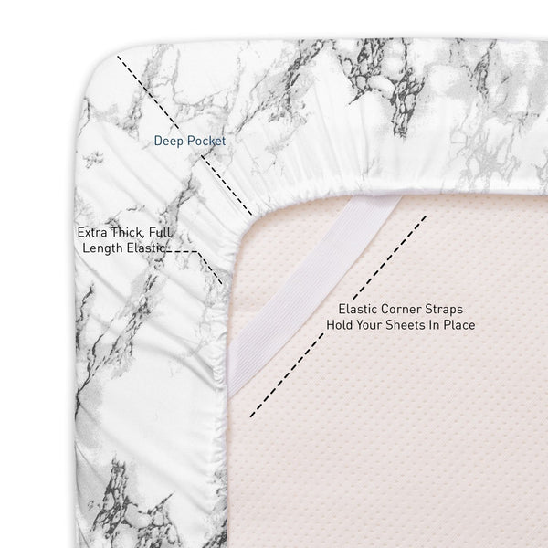 Sweet Home Collection Comforter & Marble Print Sheet Set