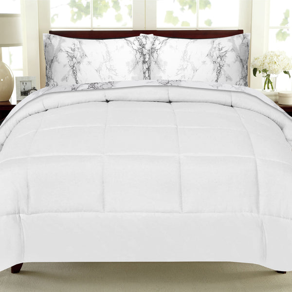 sweet home collection Comforter & Marble Print Sheet Set sweet home collection Comforter & Marble Print Sheet Set
