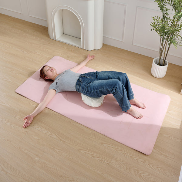 Sweet Home Collection Crescent Zafu Meditation Cushion 17" Yoga Pillow With Removable Cotton Cover