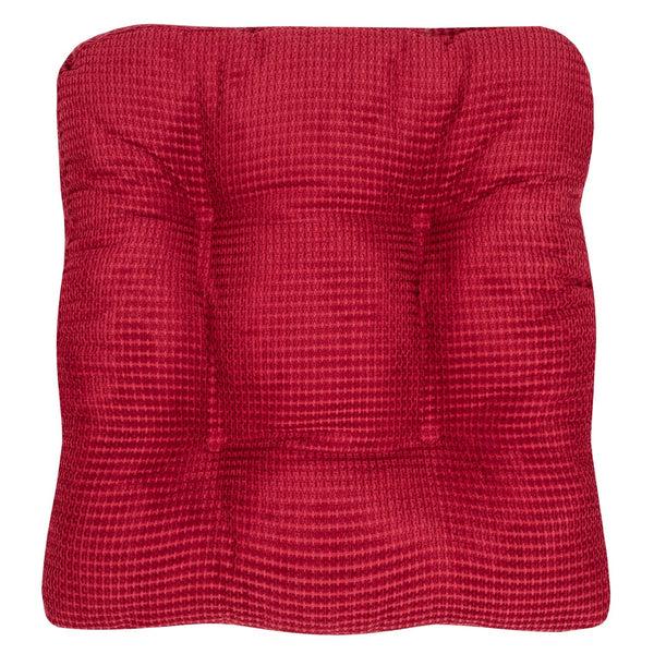 Sweet Home Collection Crushed Memory Foam Tufted Non Slip Chair Cushions