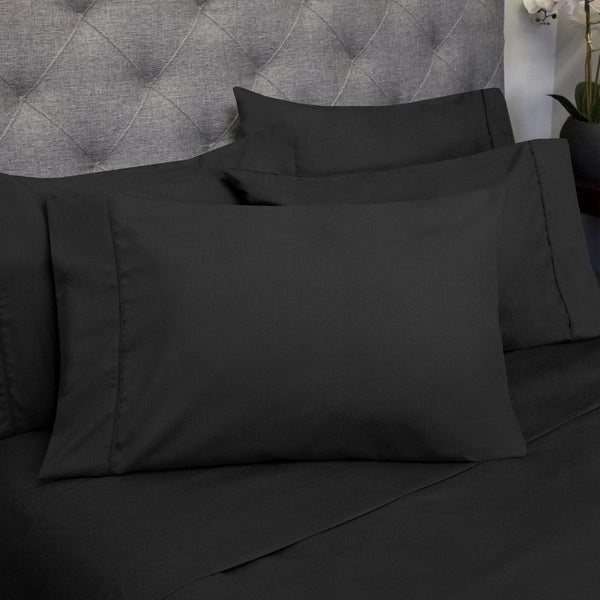 Sweet Home Collection Deluxe 6-Piece Bed Sheet Set (Black)