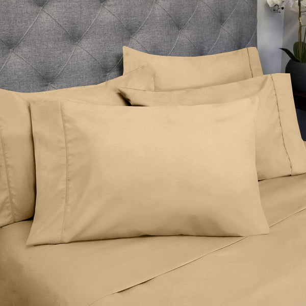 Sweet Home Collection Deluxe 6-Piece Bed Sheet Set (Camel)