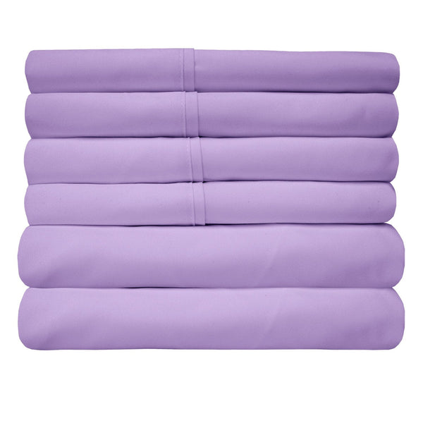 Sweet Home Collection Deluxe 6-Piece Bed Sheet Set (Lavender)