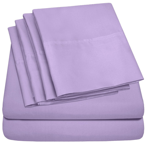 sweet home collection Deluxe 6-Piece Bed Sheet Set (Lavender) sweet home collection Deluxe 6-Piece Bed Sheet Set (Lavender)