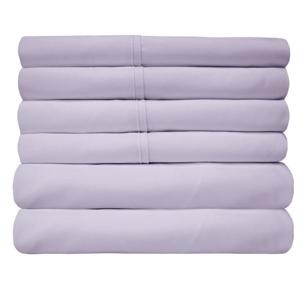 Sweet Home Collection Deluxe 6-Piece Bed Sheet Set (Lilac)