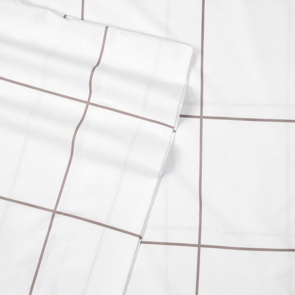 Sweet Home Collection Deluxe 6-Piece Bed Sheet Set (Loft Window Pane White)