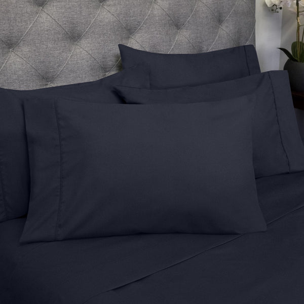 Sweet Home Collection Deluxe 6-Piece Bed Sheet Set (Navy)