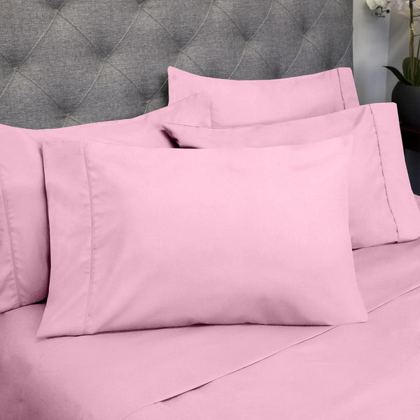 Sweet Home Collection Deluxe 6-Piece Bed Sheet Set (Pink)