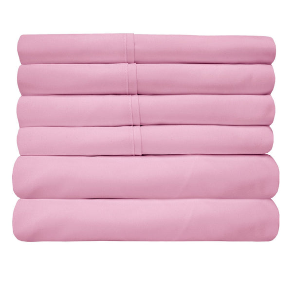 Sweet Home Collection Deluxe 6-Piece Bed Sheet Set (Pink)