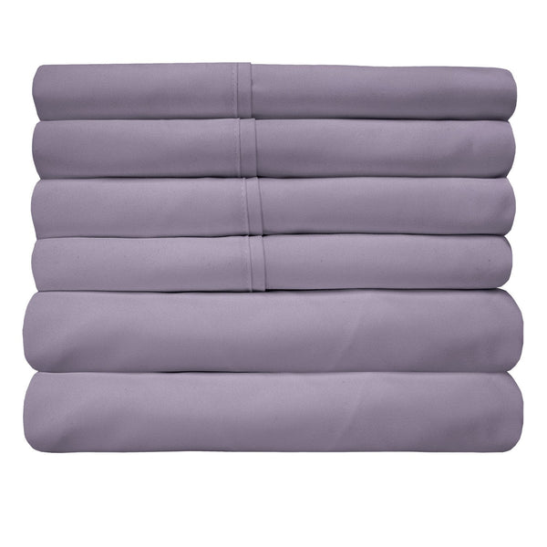 Sweet Home Collection Deluxe 6-Piece Bed Sheet Set (Plum)