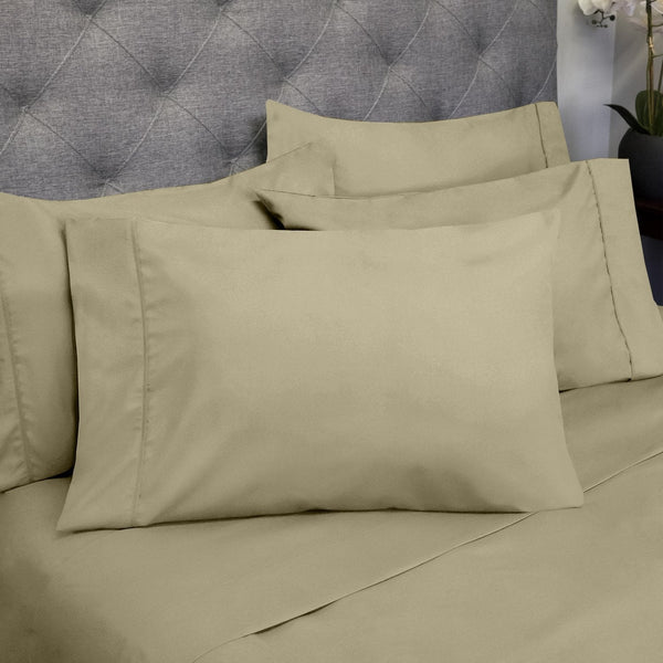 Sweet Home Collection Deluxe 6-Piece Bed Sheet Set (Sage)