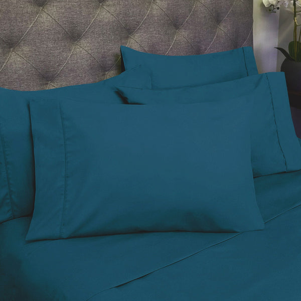 Sweet Home Collection Deluxe 6-Piece Bed Sheet Set (Teal)