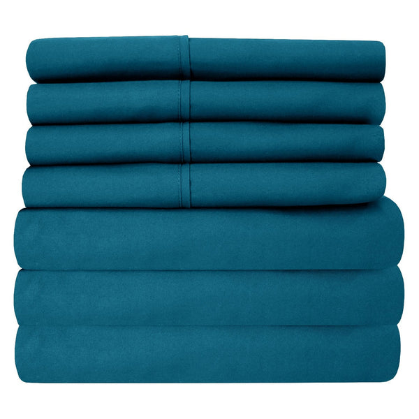 Sweet Home Collection Deluxe 6-Piece Bed Sheet Set (Teal)