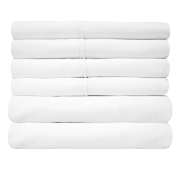 Sweet Home Collection Deluxe 6-Piece Bed Sheet Set (White)