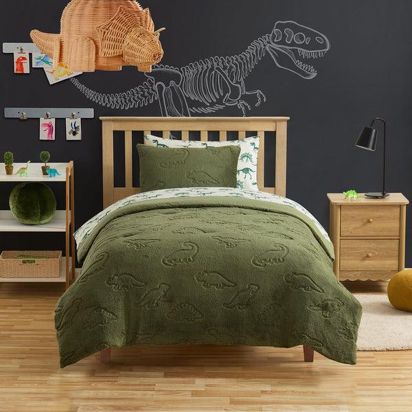 sweet home collection Dino Den Embossed Bed In a Bag Set with Printed Sheets sweet home collection Dino Den Embossed Bed In a Bag Set with Printed Sheets