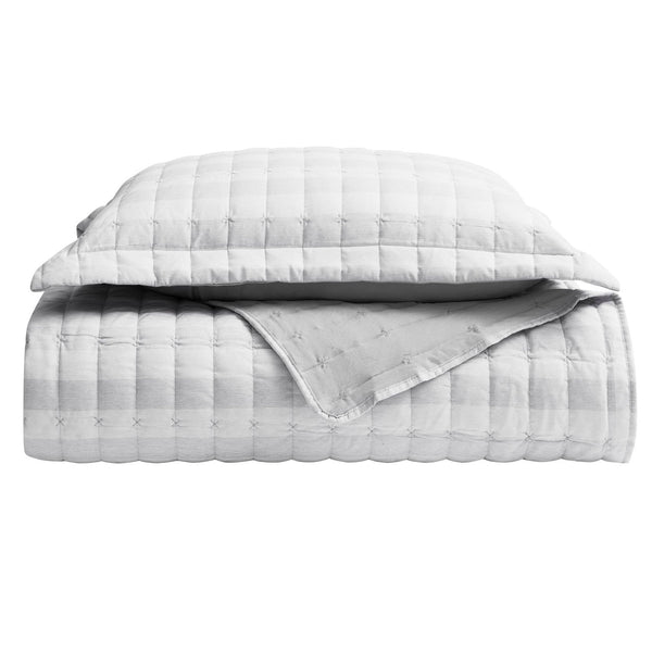 Sweet Home Collection Embroidered Checkered 3-Piece Quilt Set