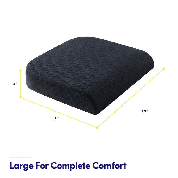 Sweet Home Collection Extra Large U-Shaped Memory Foam Chair Cushion - Black