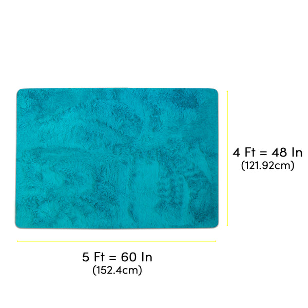 Sweet Home Collection Faux Fur Rectangle Area Rug 4ft By 5ft