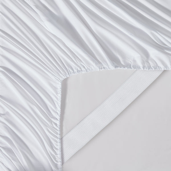 Sweet Home Collection Fitted Sheet Brushed Microfiber Bottom Sheets With Built In Sheet Straps