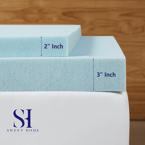 Sweet Home Collection Gel Memory Foam Mattress Topper