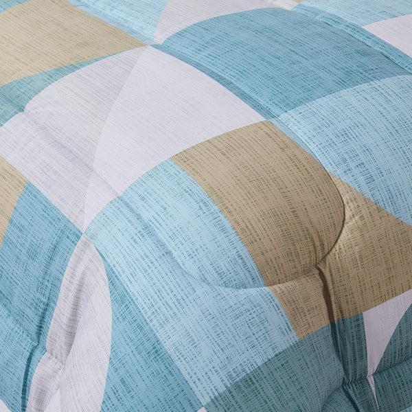 Sweet Home Collection Geo-Aqua Printed Blue Bed In A Bag Set