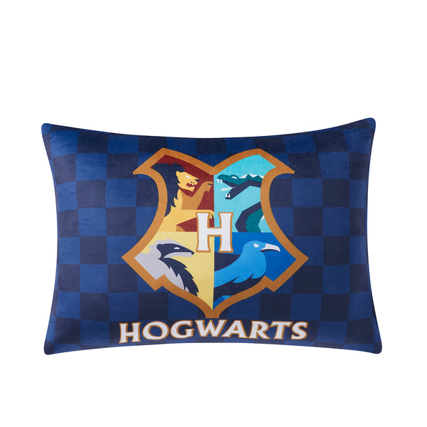 Sweet Home Collection Harry Potter "Hogwarts" Kids Reversible Pillow With Removable Shell