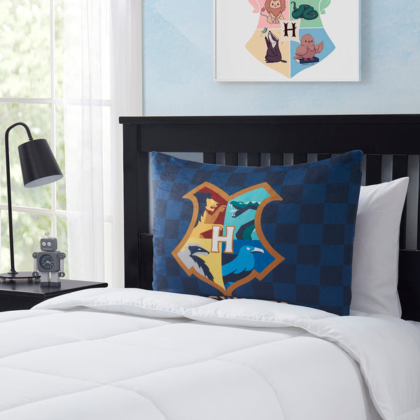sweet home collection Harry Potter "Hogwarts" Kids Reversible Pillow with Removable Shell