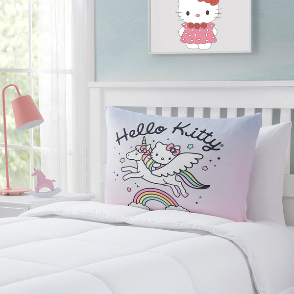 sweet home collection Hello Kitty Kids Reversible Pillow with Removable Shell