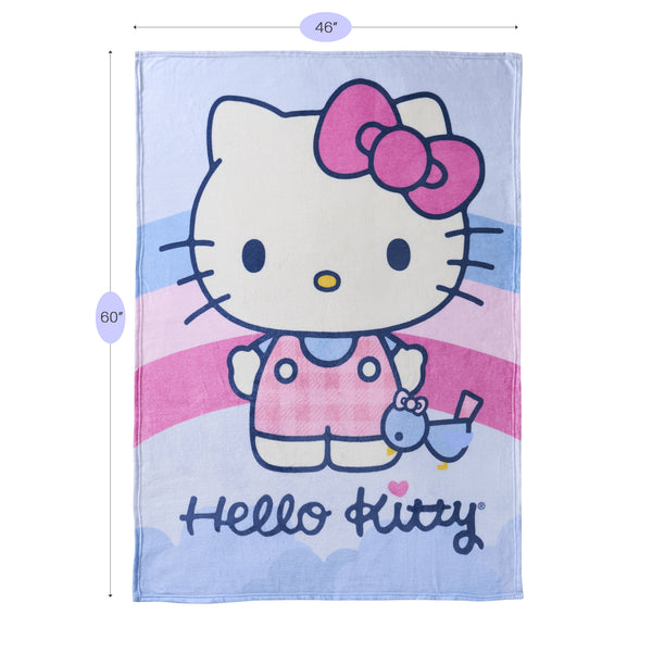 Sweet Home Collection Hello Kitty Micro Raschel Throw Blanket 46"x60"