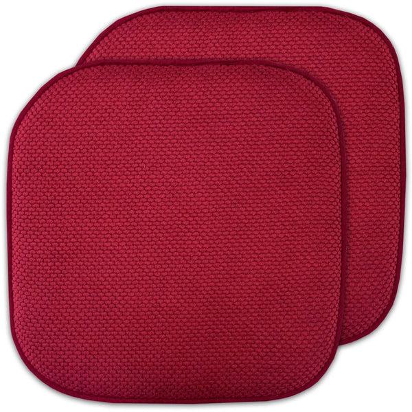 sweet home collection Honeycomb Memory Foam No Slip Back 16" x 16" Chair Pad Cushions