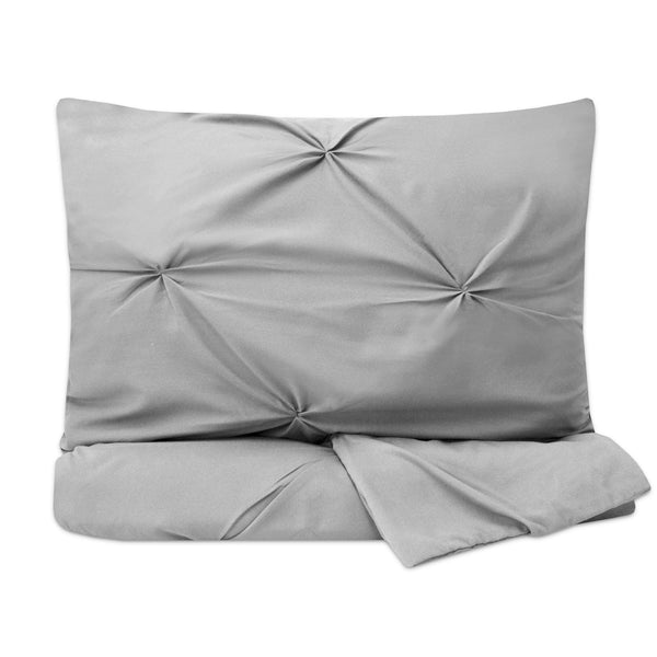 Sweet Home Collection Hudson Pintuck 3-Piece Duvet Set