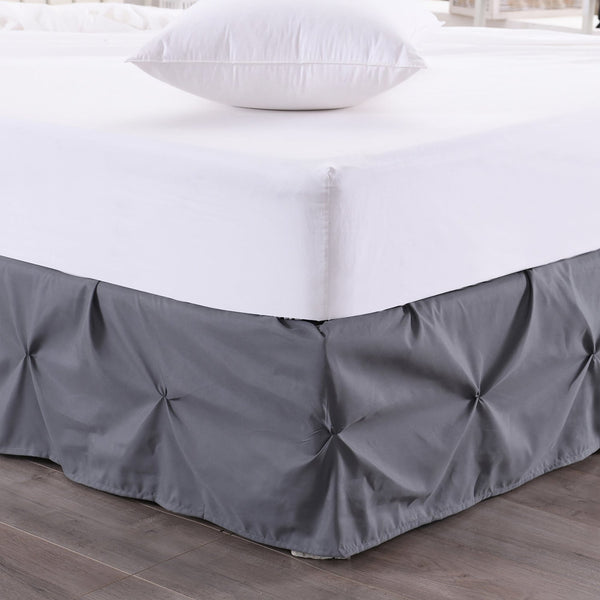 sweet home collection Hudson Pintuck Pleated Bed Skirt Twin Grey sweet home collection Hudson Pintuck Pleated Bed Skirt Twin Grey