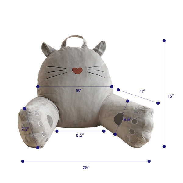 Sweet Home Collection Kids Character Bed Rest Reading Pillow - Cat