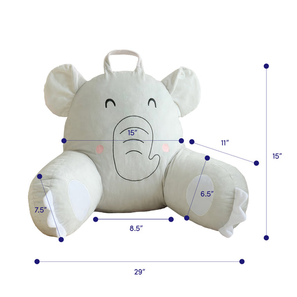Sweet Home Collection Kids Character Bed Rest Reading Pillow - Elephant