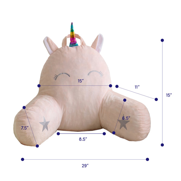 Sweet Home Collection Kids Character Bed Rest Reading Pillow - Unicorn