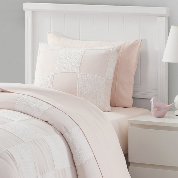 Sweet Home Collection Kids Chenille Checkered Bed In A Bag Comforter & Sheet Set
