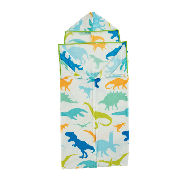 Sweet Home Collection Kids' Hooded Blanket 50" Wide X 45" Length - Dinosaurs