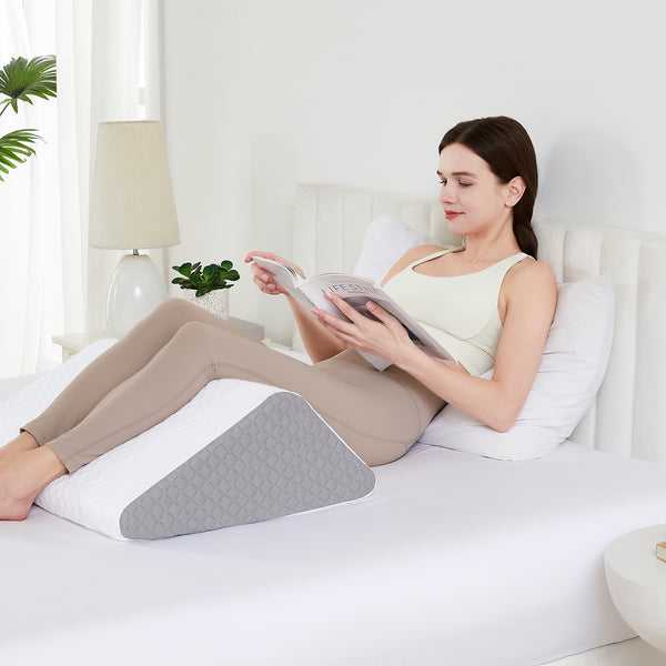 Sweet Home Collection Knee Elevated Support Wedge Pillow With High Density Foam