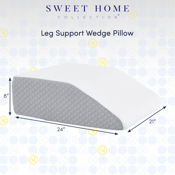 Sweet Home Collection Leg Elevated Support Wedge Pillow With High Density Foam