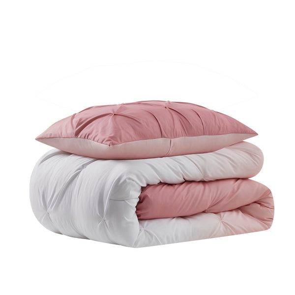 Sweet Home Collection Loralie Ombre Pintuck 7pc Bed In A Bag Comforter Set