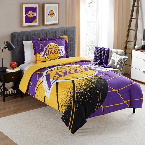 sweet home collection Los Angeles Lakers NBA Officially Licensed 3-Piece Comforter Set