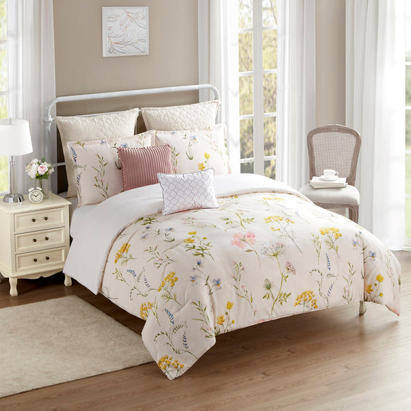 sweet home collection Mazie Flowers 7-Piece Bedding Comforter Set sweet home collection Mazie Flowers 7-Piece Bedding Comforter Set