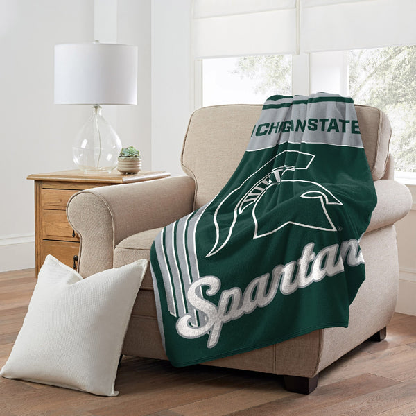Sweet Home Collection Michigan State Spartans NCAA Officially Licensed Throw Blanket 46x60