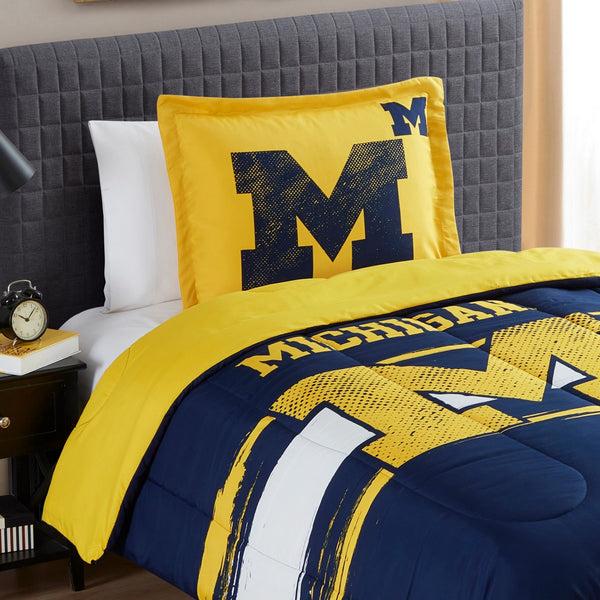 Sweet Home Collection Michigan Wolverines NCAA Officially Licensed 3-Piece Comforter Set