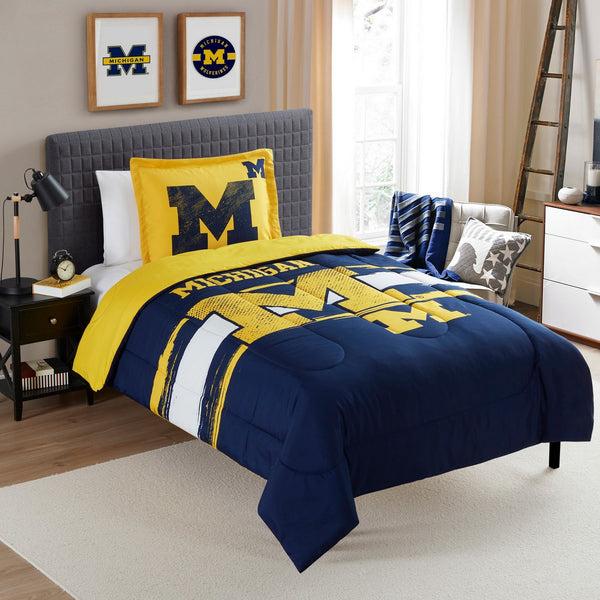 sweet home collection Michigan Wolverines NCAA Officially Licensed 3-Piece Comforter Set