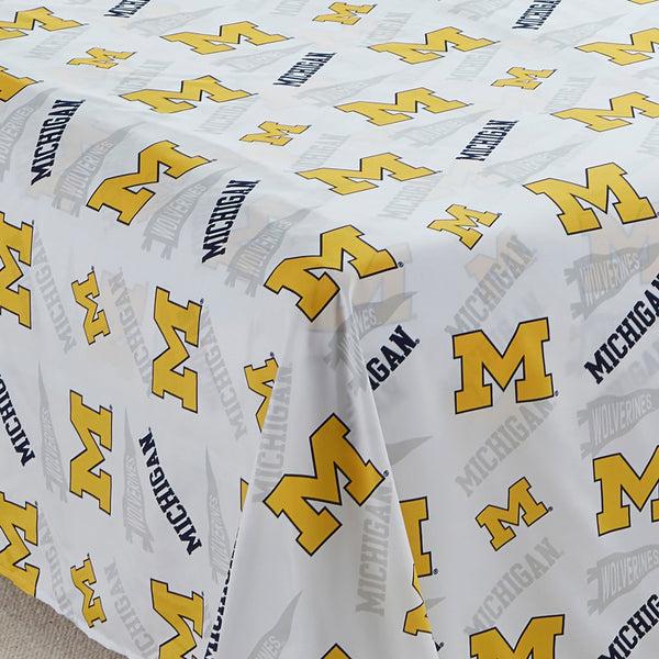 Sweet Home Collection Michigan Wolverines NCAA Officially Licensed Sheet Set