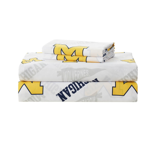 Sweet Home Collection Michigan Wolverines NCAA Officially Licensed Sheet Set