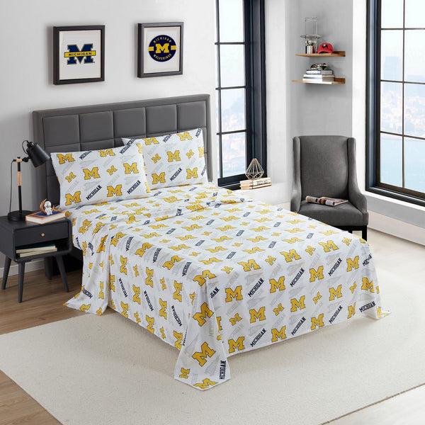 sweet home collection Michigan Wolverines NCAA Officially Licensed Sheet Set