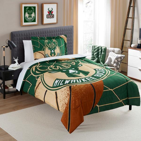 sweet home collection Milwaukee Bucks NBA Officially Licensed 3-Piece Comforter Set